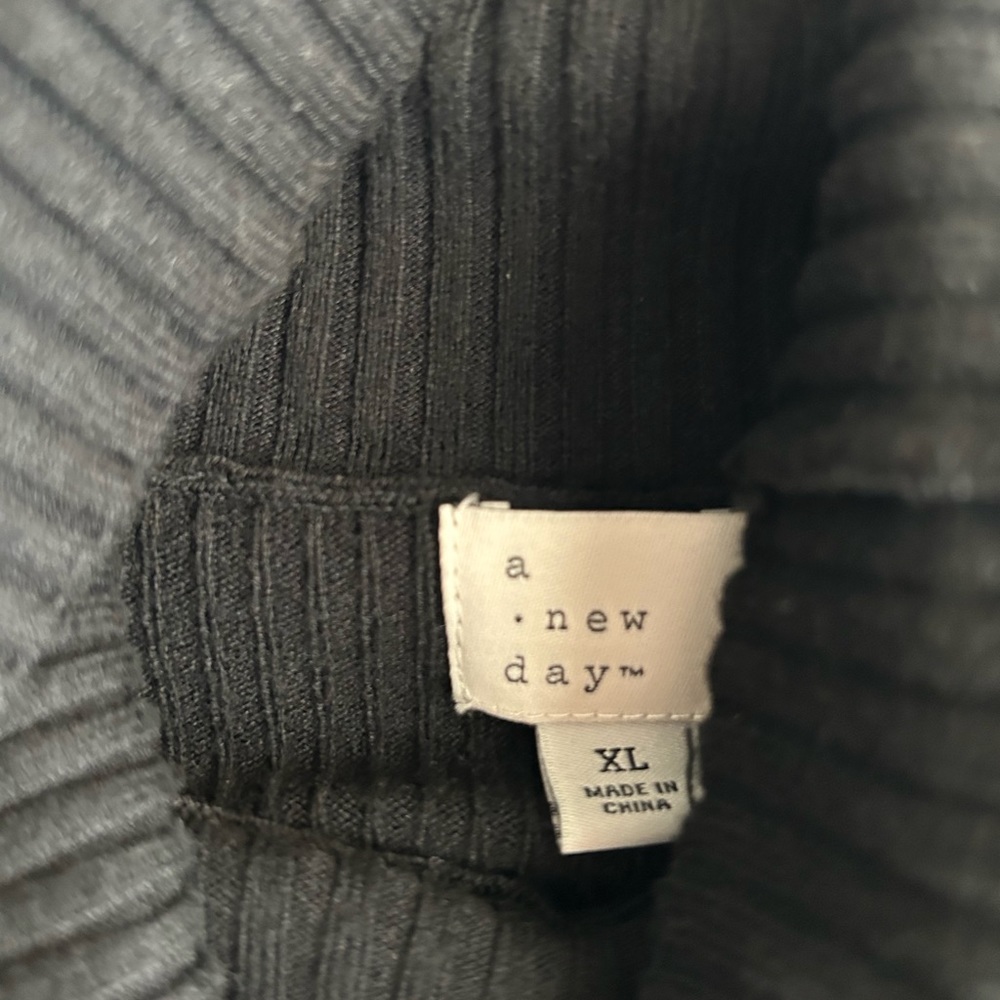 Black Ribbed Turtleneck - Picture 2 of 3